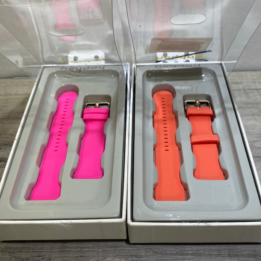 Heyday Silicone Watch Band for FITBIT Charge 3 - Coral (Peach & Pink)